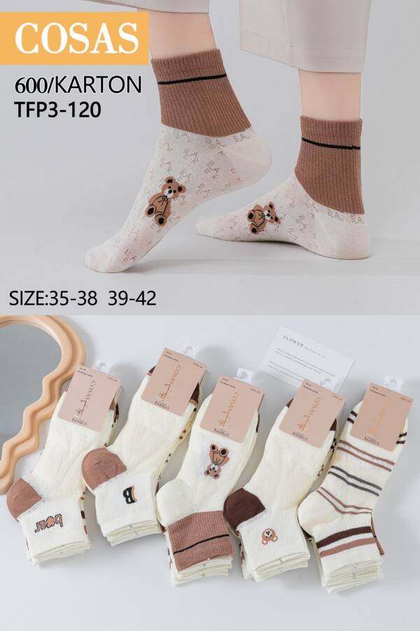 Skarpety damskie Roz 35-42, Mix kolor Paczka 40 szt